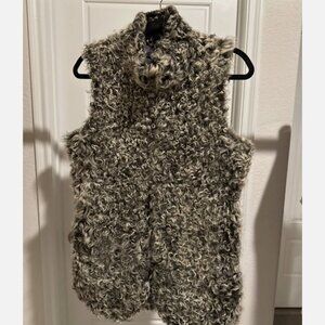 $1500 Theory Curly Lamb Fur Shearling Vest Sleeveless Jacket Size SM